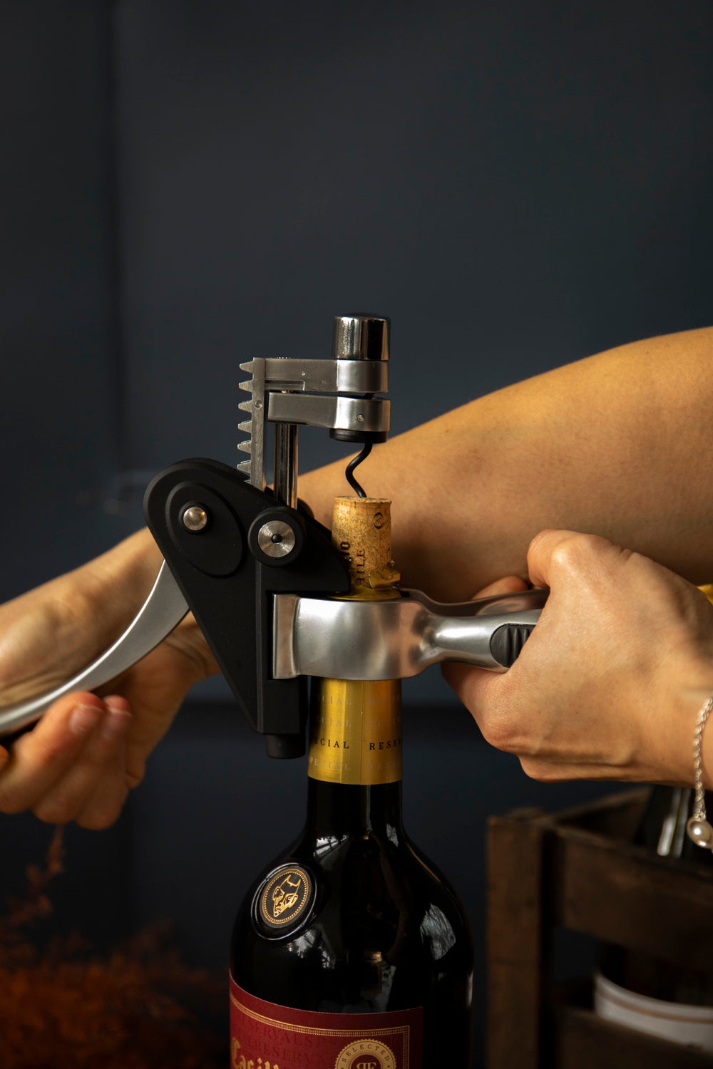 BarCraft Deluxe Lever-Arm Corkscrew Gift Set