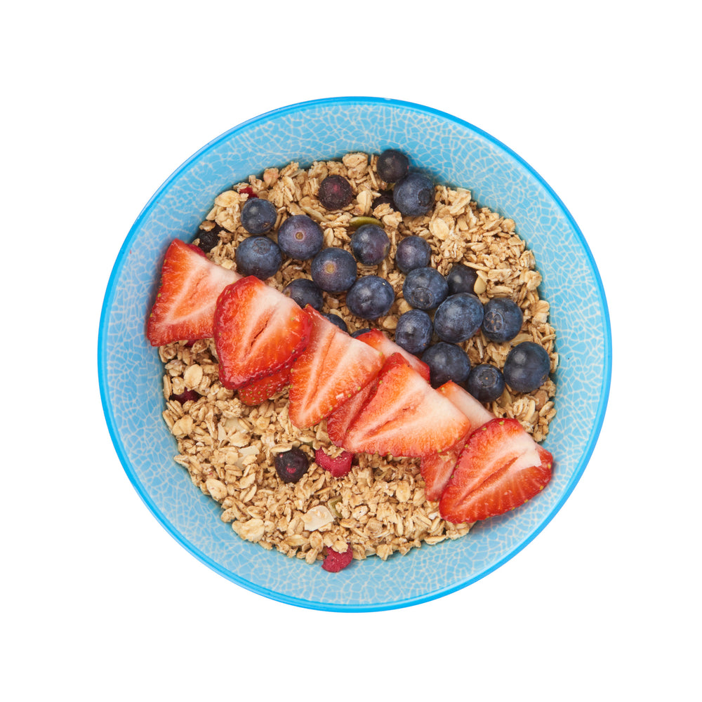 Set of 4 KitchenCraft Blue and Red Mosaic Style Ceramic Bowls