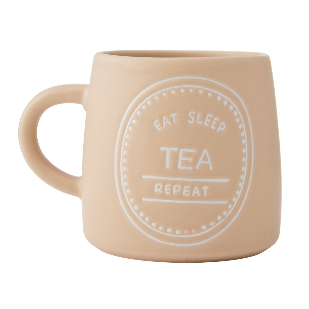 Mikasa Eat Sleep Tea Repeat Mug, 400ML