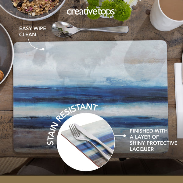 Creative Tops Blue Abstract Pack Of 4 Premium Placemats image 11
