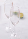 BarCraft Set of 2 Handmade Ribbed Champagne Flutes in Gift Box image 3
