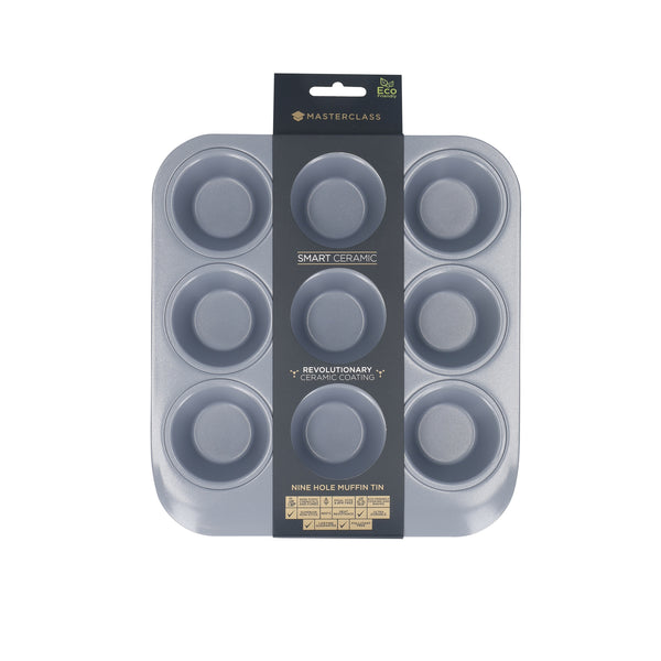 MasterClass Smart Ceramic Muffin Tray with Robust Non-Stick Coating, Carbon Steel, Grey, 24 x 22cm image 4