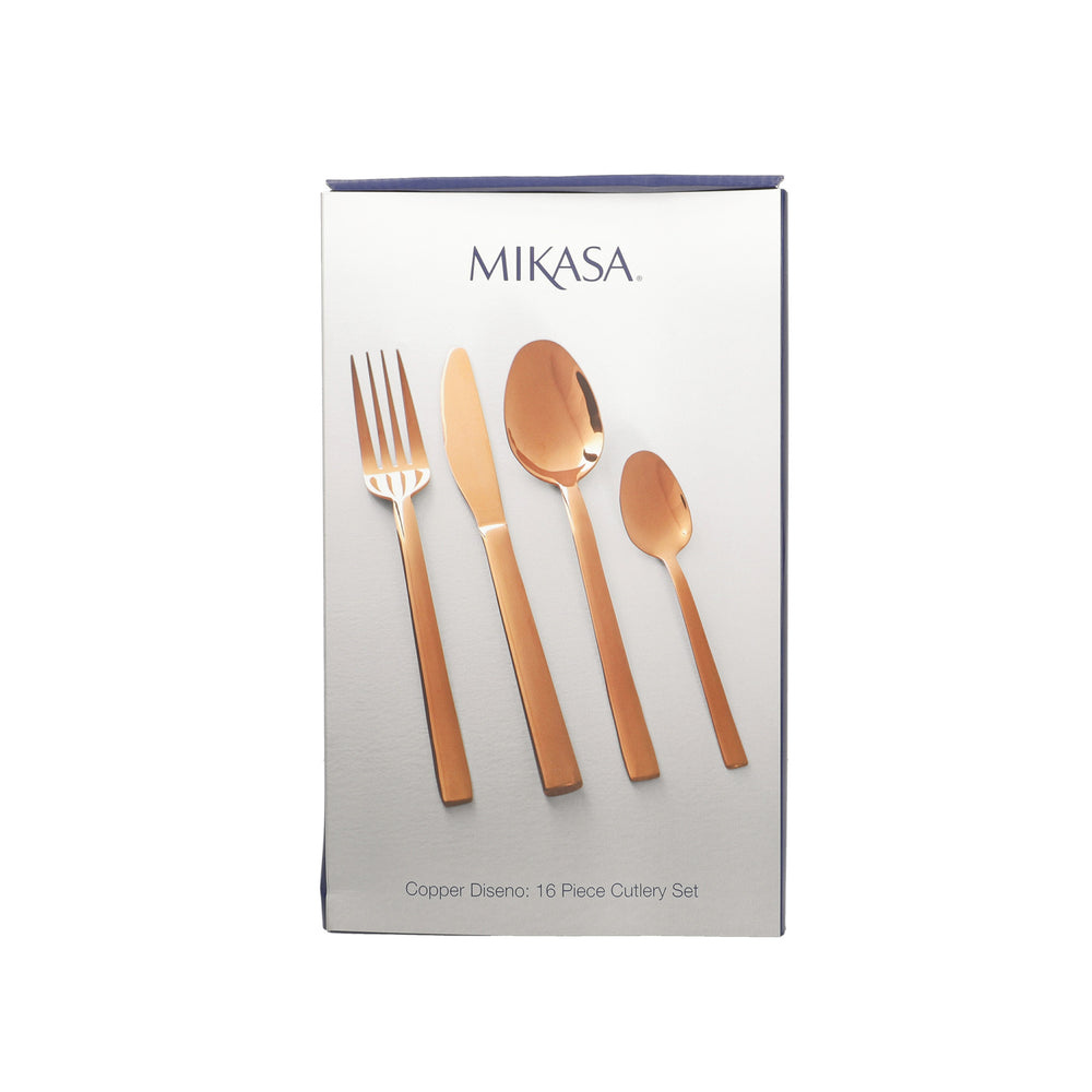 Mikasa Ciara Diseno 16 Piece Cutlery Set PVD Copper