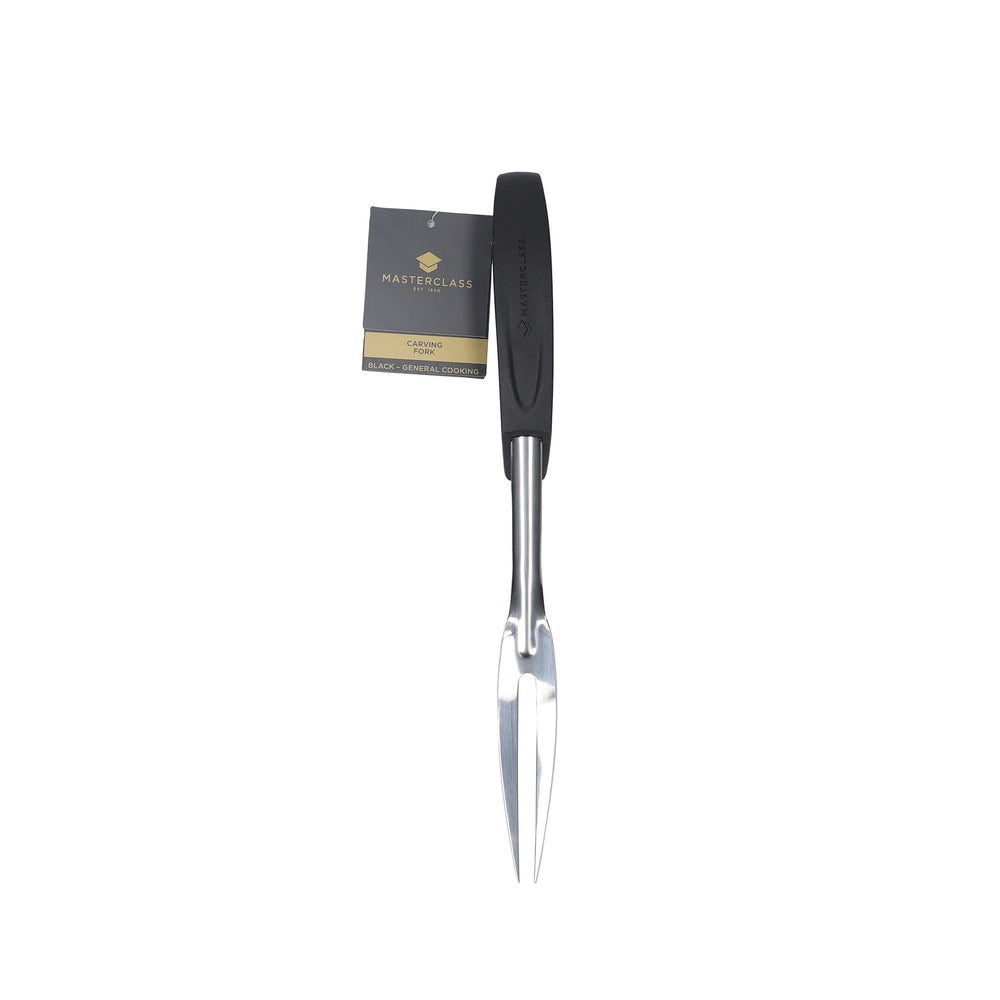MasterClass Stainless Steel Carving Fork - Black