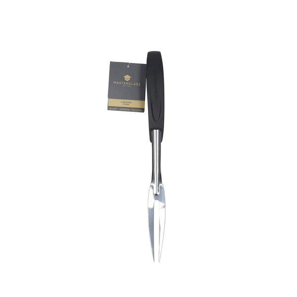 MasterClass Stainless Steel Carving Fork - Black image 2