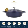 MasterClass Shallow 4 Litre Casserole Dish with Lid - Metallic Blue image 5