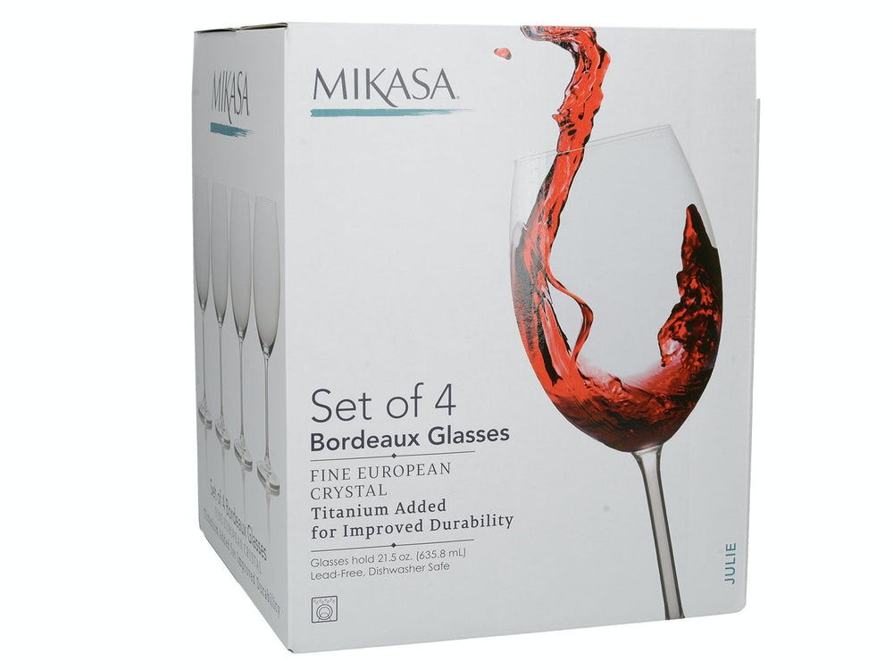 Mikasa Julie Set Of 4 21.5Oz Bordeaux Wine Glasses