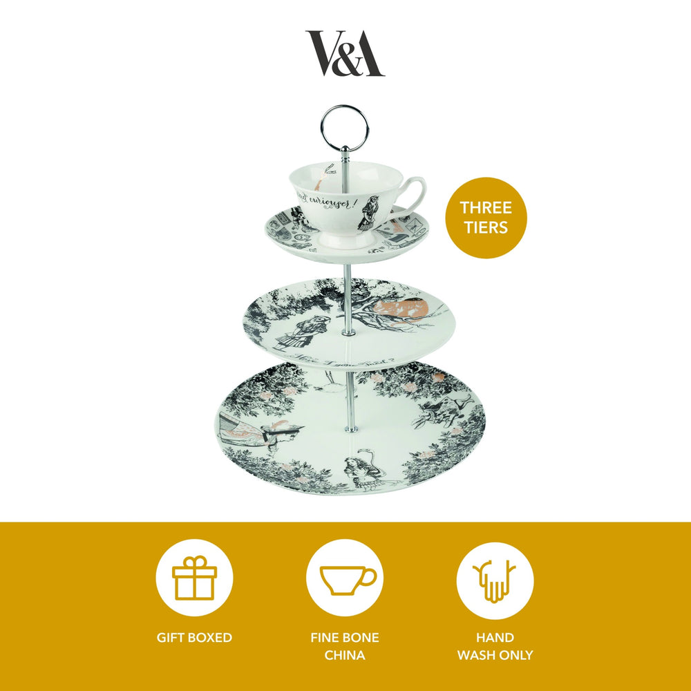 Victoria And Albert Alice In Wonderland 3 Tier Cake Stand