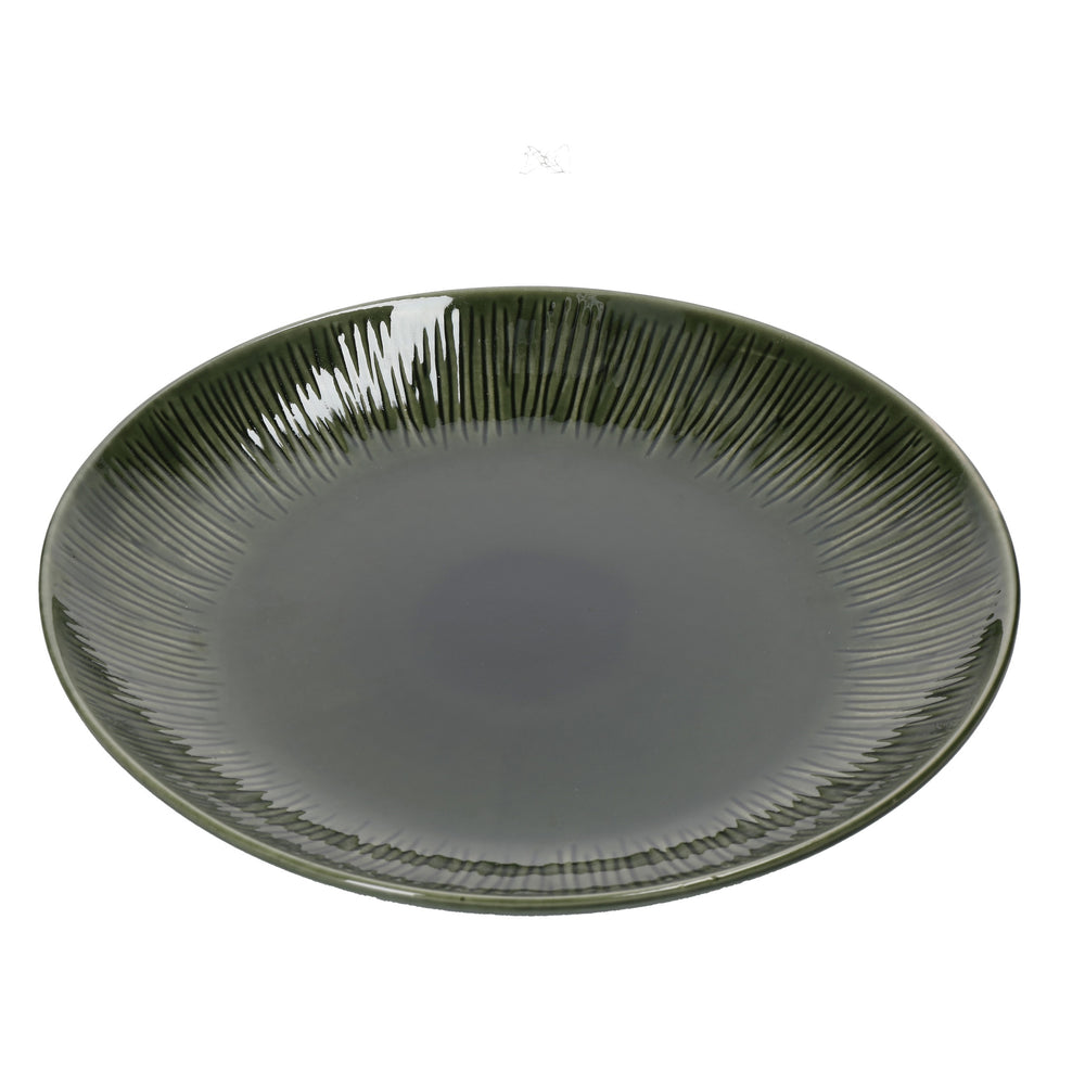 Mikasa Jardin Stoneware Dinner Plates, Set of 4, 27cm, Green