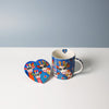 2pc Mr Gee Porcelain Tea Set with 370ml Mug and Coaster - Love Hearts image 2