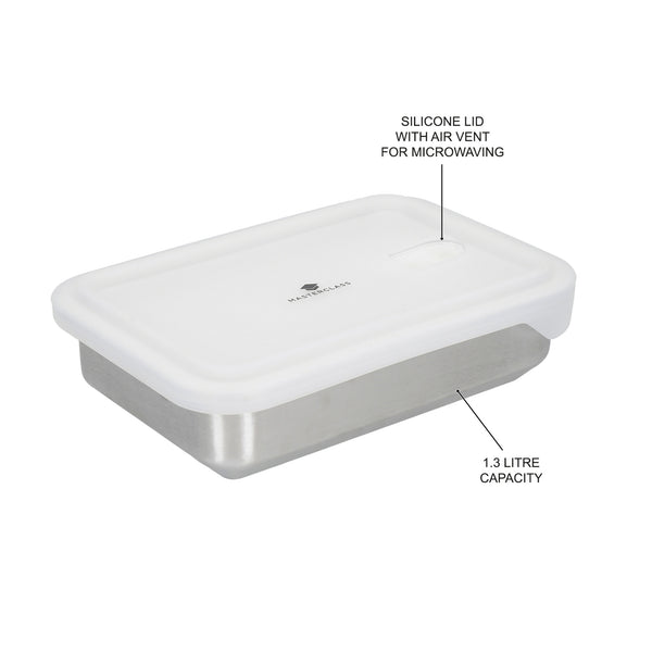 MasterClass All-in-One 1.3-Litre Stainless Steel Container with Lid, Microwave Safe image 8