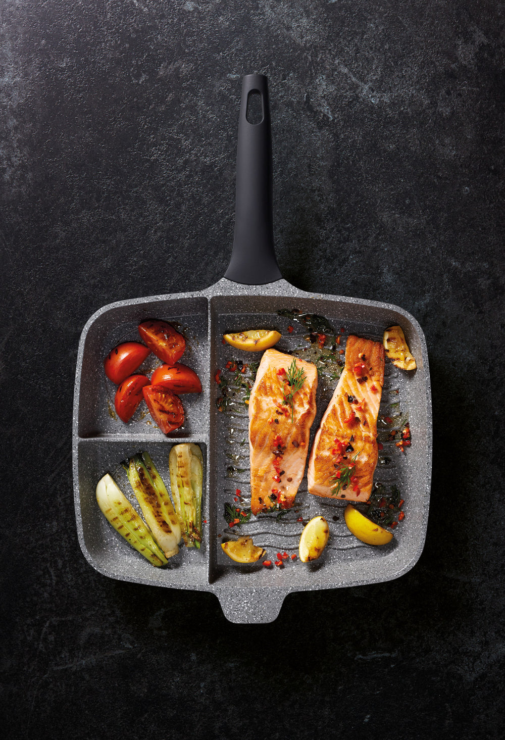 MasterClass Cast Aluminium Three Section Grill Pan