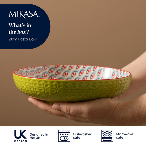 Mikasa Geometric Line Stoneware Bowl, 21 cm image 8