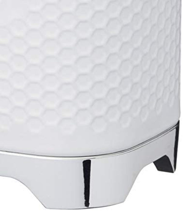 Lovello Retro Tea Canister with Geometric Textured Finish - Ice White image 8
