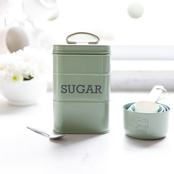 Living Nostalgia Metal Sugar Canister - English Sage Green image 5