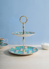 Maxwell & Williams Teas & C's Kasbah Mint Two Tiered Cup Cakes Stand image 3