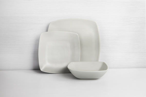 Creative Tops Raven Grey 12 Piece Dinner Set, Square, Ceramic, Service for 4 image 5