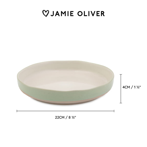 Jamie Oliver Big Love Dishy Bowls, Stoneware, Set of 4, Green, 22cm image 4