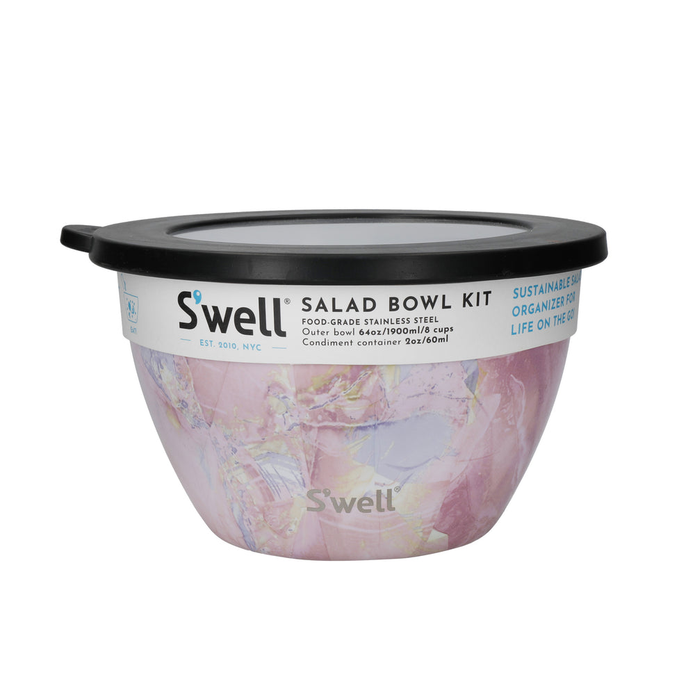 S'well Geode Rose Salad Bowl Kit, 1.9L