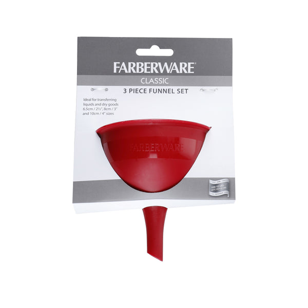 Farberware Plastic Funnel Set, Assorted Sizes - Red (3 Pieces) image 4