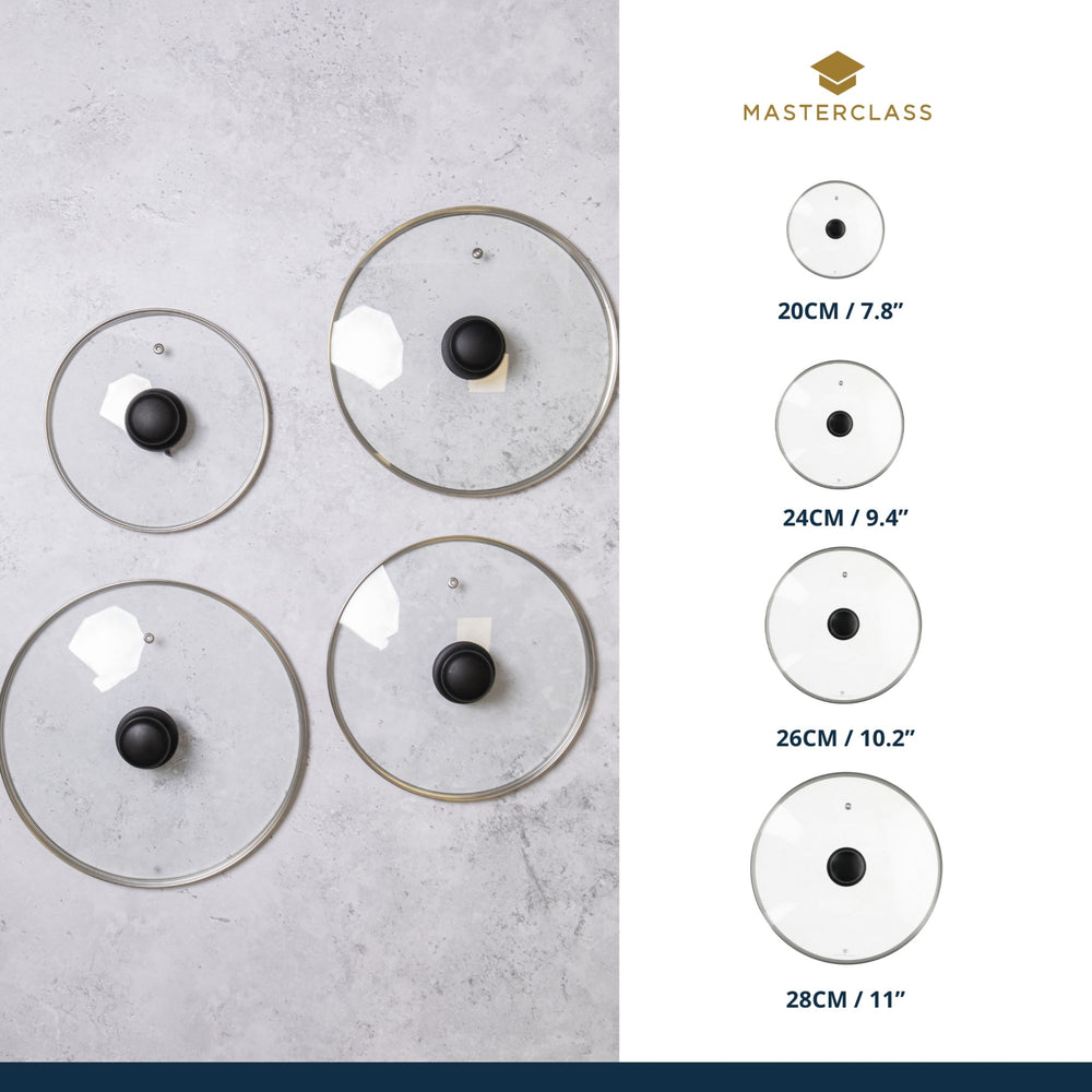 MasterClass Glass Saucepan Lid, 24cm