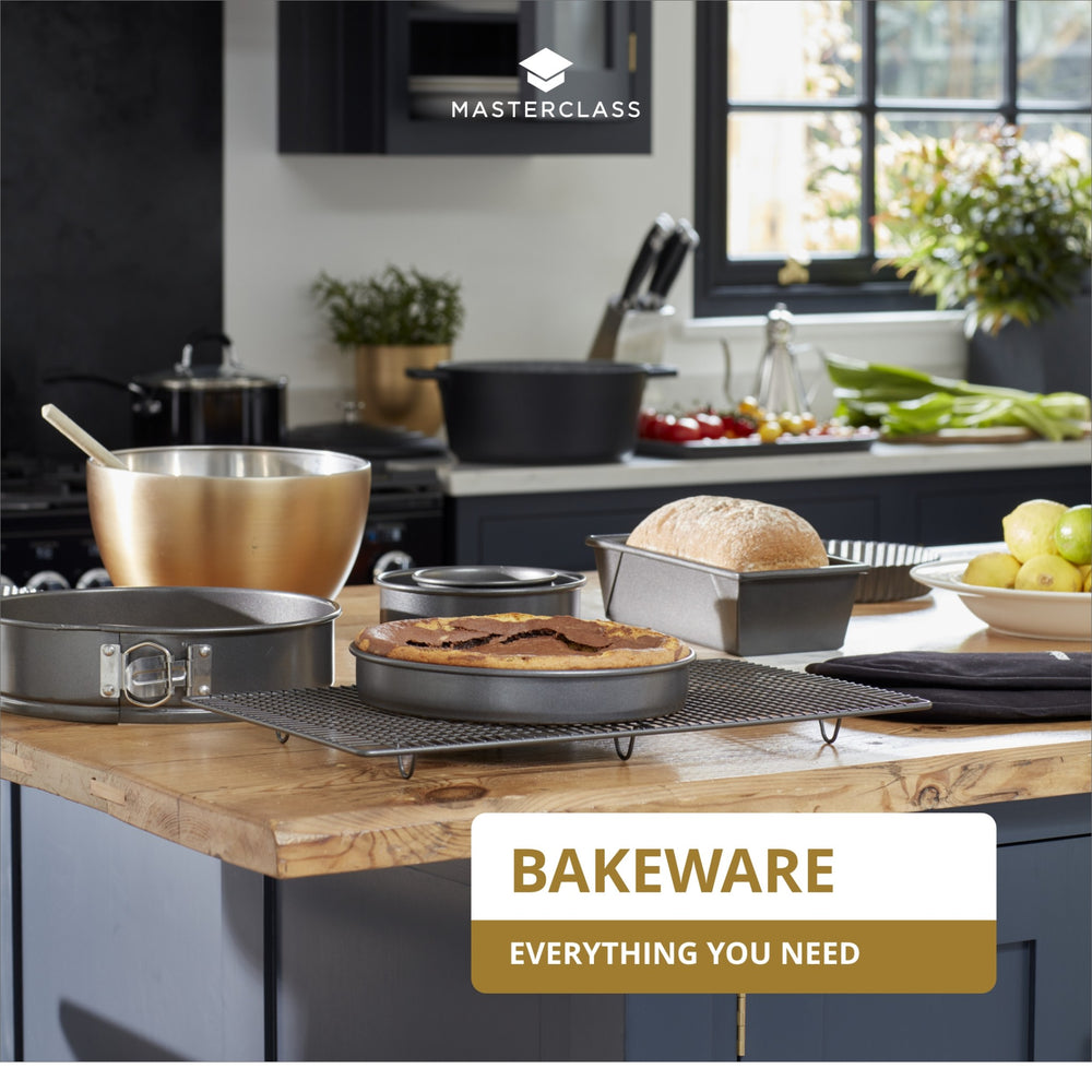 MasterClass Non-Stick Loose Base Fluted Quiche Tin, 25cm