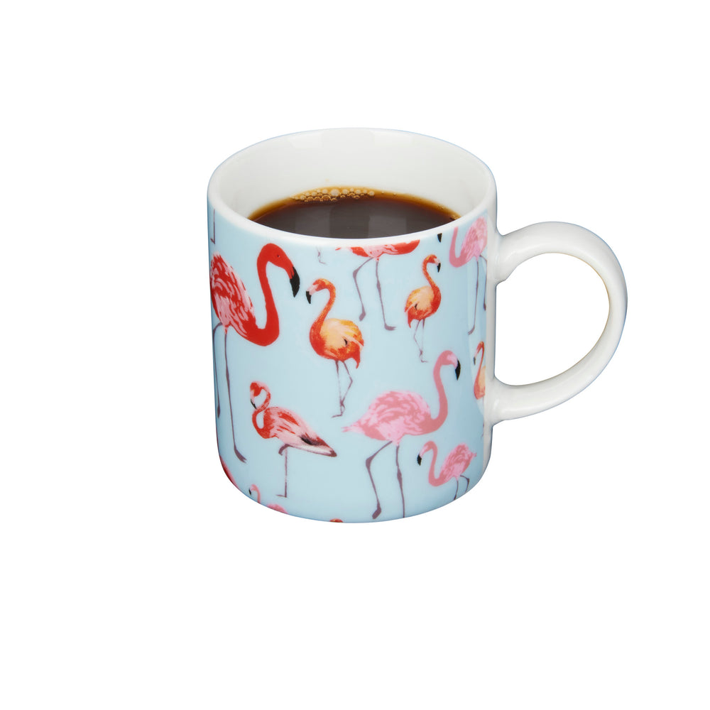 Set of 6 KitchenCraft 80ml Porcelain Flamingo Espresso Cups