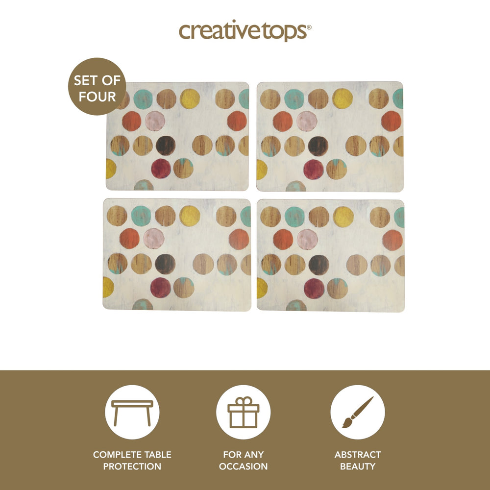 Creative Tops Retro Spot Pack Of 4 Large Premium Placemats