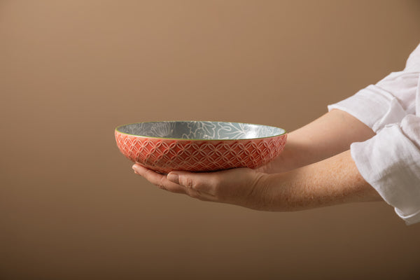 Mikasa Leaf & Geometric Stoneware Bowl, 21 cm image 2