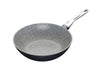 4pc Cast Aluminium Non-Stick Cookware Set with 2x Frying Pans, 20cm & 28cm, Square Grill Pan and Wok image 3