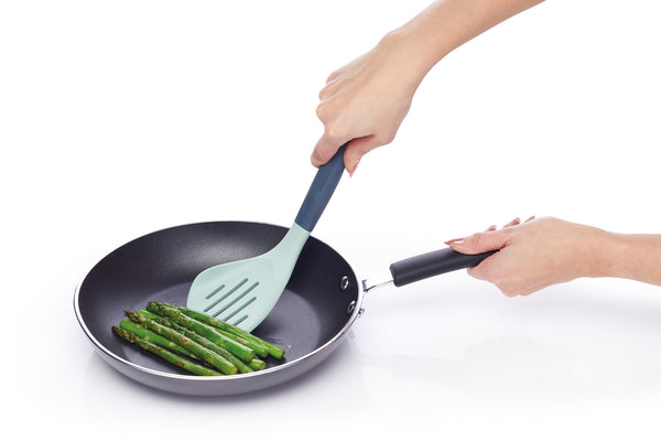 Colourworks Classics Blue Long Handled Silicone Slotted Food Turner image 5