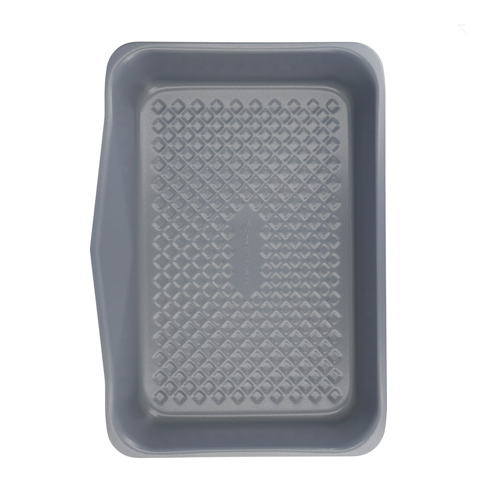 MasterClass Smart Ceramic Set of 2 Large Roaster Trays with Robust Non-Stick Coating, Carbon Steel