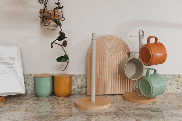 KitchenCraft Idilica Kitchen Roll Holder with Beechwood Base, 31.5cm image 2