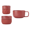 La Cafetière 3pc, Family Mug Set, 380ml, 200ml and 100ml, Red image 1
