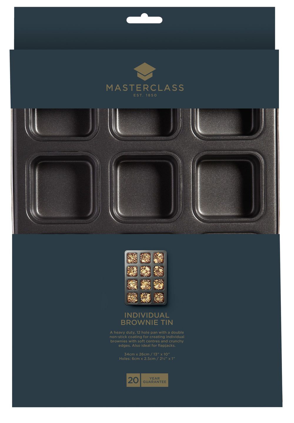 MasterClass Non-Stick 12 Hole Brownie Pan