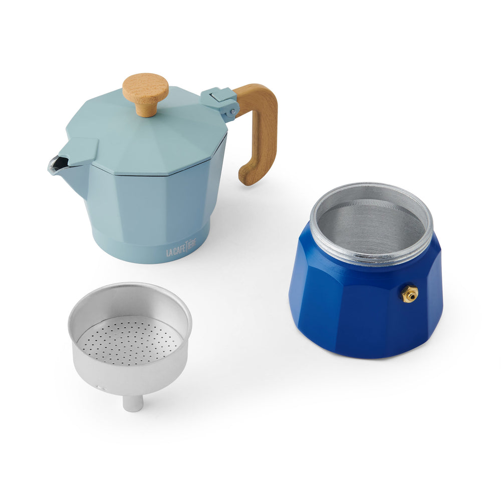 La Cafetière Espresso Pot 3 Cup, Sky Blue