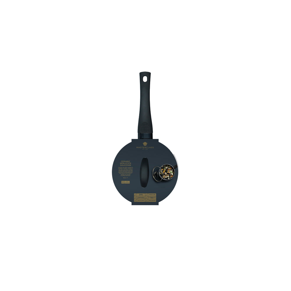 MasterClass Ceramic Non-Stick Induction-Ready Saucepan, 18cm