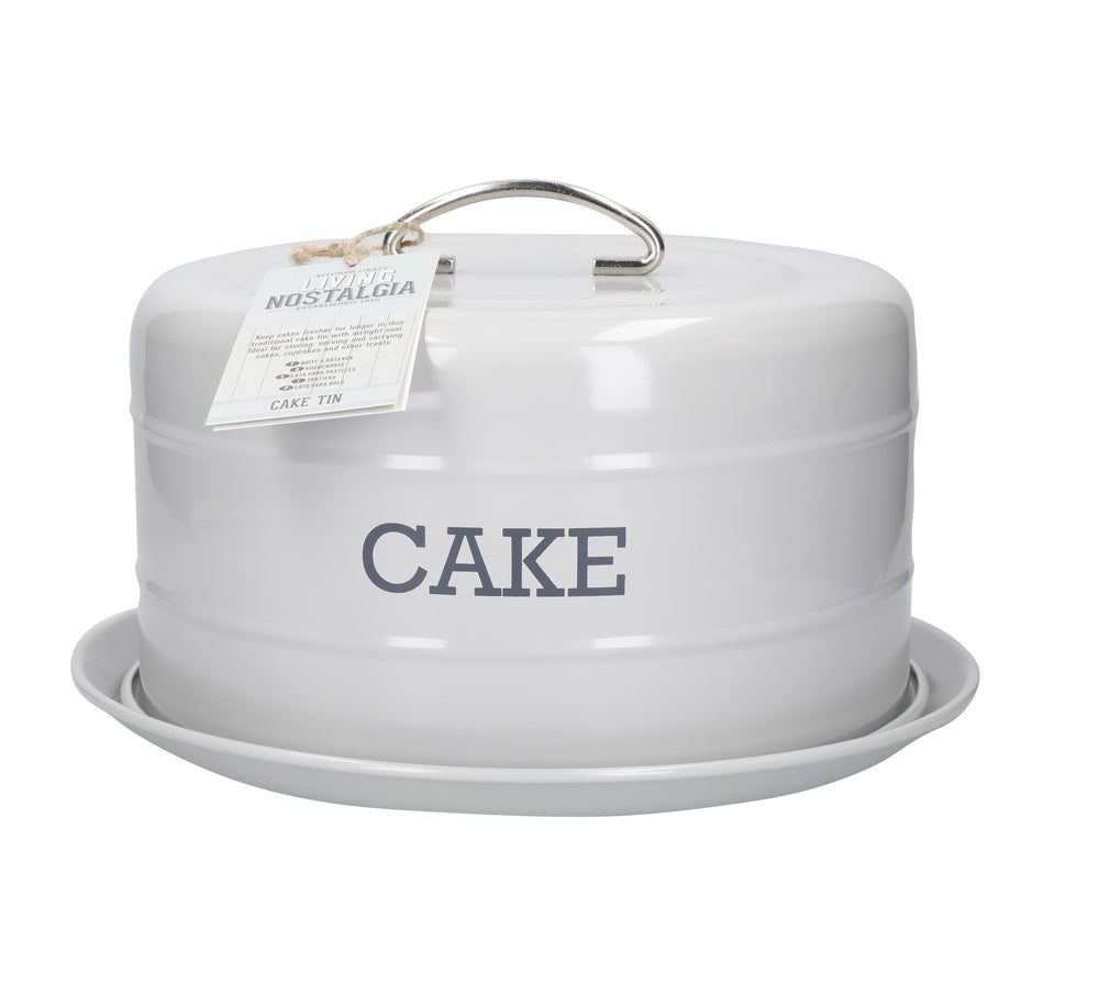 Living Nostalgia French Grey Domed Cake Tin