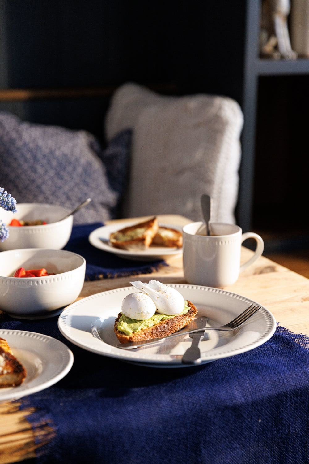 Mikasa Rectangle Jute Placemats, Set of 2, Navy, 45 x 35cm