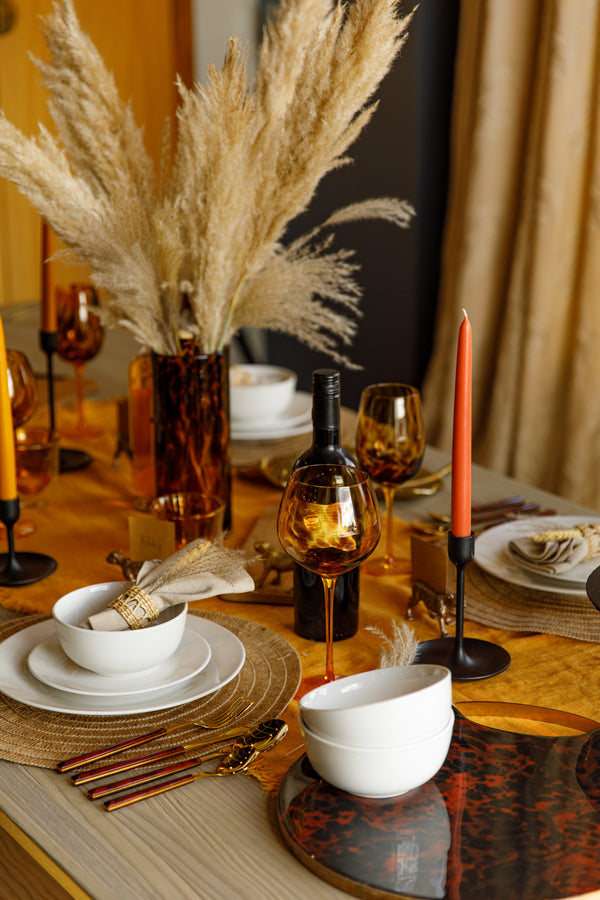 Artesà Mango Wood Round Serving Platter with Tortoiseshell Resin Finish image 6