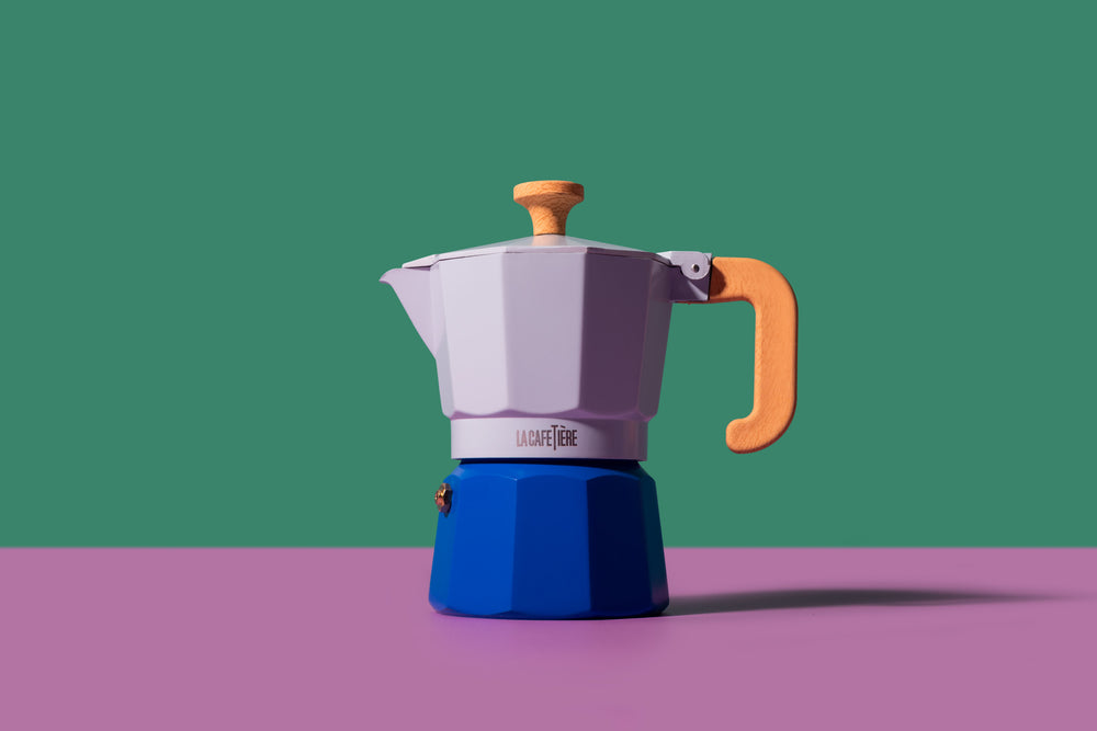 La Cafetière Espresso Pot 3 Cup, Sky Blue
