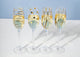 Mikasa Cheers Metallic Gold Set Of 4 7Oz Flute Glasses