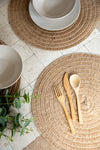 Creative Tops Set of 4 Jute Placemats, Natural Hessian Round Table Mats, 38cm image 2