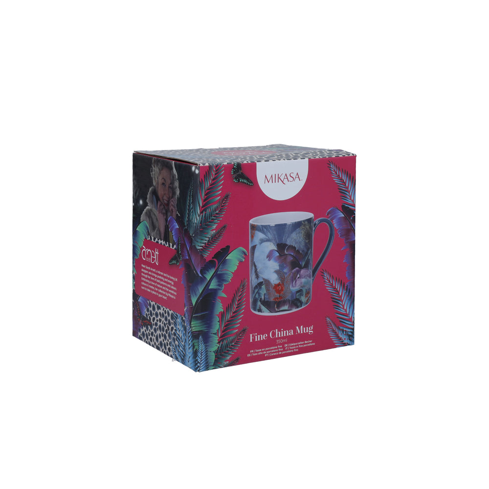 Mikasa x Sarah Arnett Porcelain Mug with Flamingo Print, 350ml