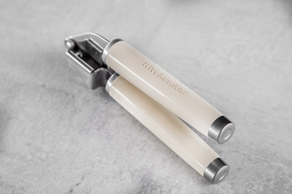 KitchenAid Stainless Steel Garlic Press - Almond Cream image 3