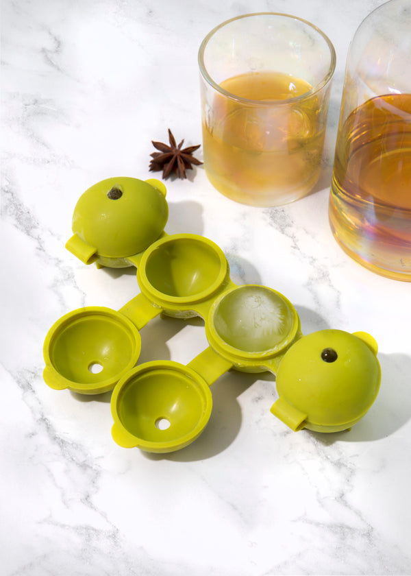 Colourworks Sphere Ice Cube Moulds in Gift Box, LFGB-Grade Silicone - Green image 5