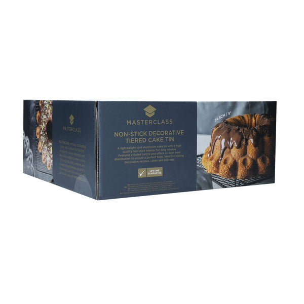 MasterClass Cast Aluminium Decorative Tiered Cake Tin, 24cm image 15