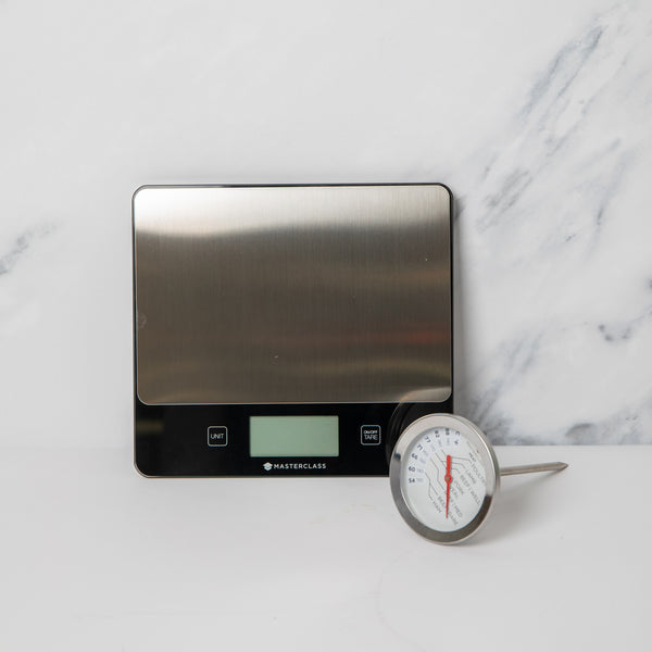 2pc Kitchen Tools Set with Digital 5kg Dry and Liquid Platform Scale and Deluxe Stainless Steel Large Meat Thermometer image 2