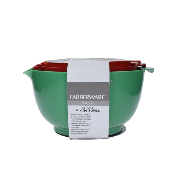 Farberware Small, Medium and Large Mixing Bowl Set, Plastic (3 Pieces) image 3