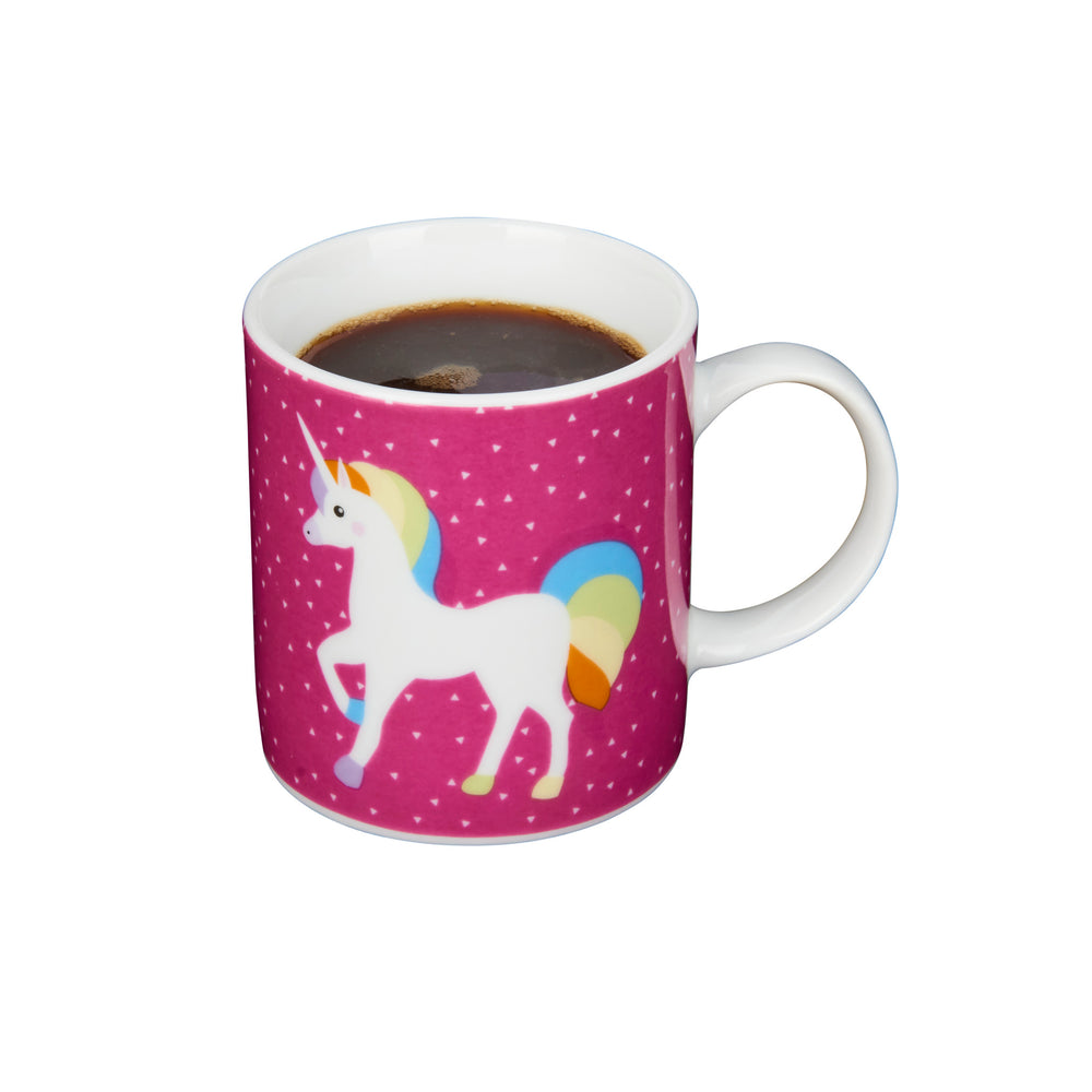 Set of 6 KitchenCraft 80ml Porcelain Unicorn Espresso Cups